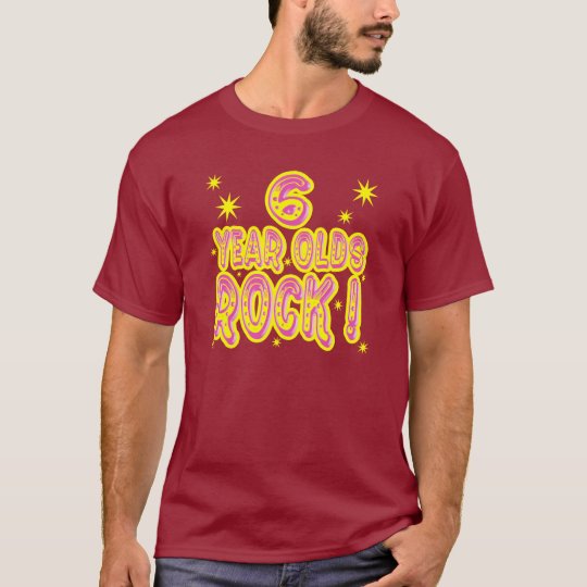 6 Year Olds Rock! (Pink) T-shirt