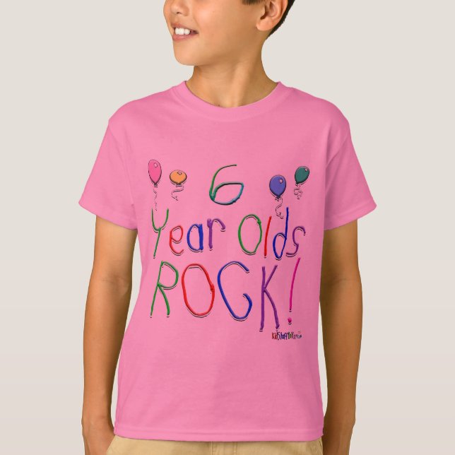 6 Year Olds Rock ! T-Shirt (Front)