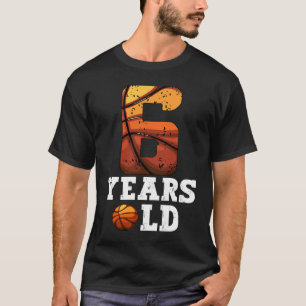 6 years baller basketball 6th birthday basketball  T-Shirt