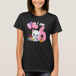 6 Years Old 6th Birthday Kitty Girl Loves Cute Me T-Shirt