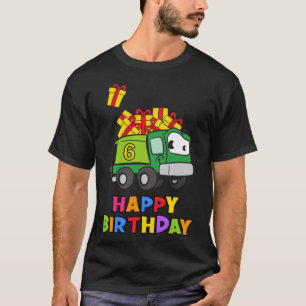 6 years old 6th Birthday Truck funny yoga clothing T-Shirt