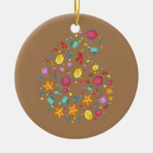 6 years old Birthday Party Fish Under The Sea Ceramic Ornament
