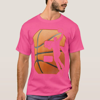 6 Years Old Kid Basket Ball Player 6Th Birthday Pa T-Shirt