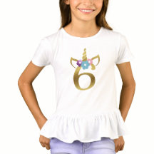 6 years old Unicorn Birthday Girl for Kids