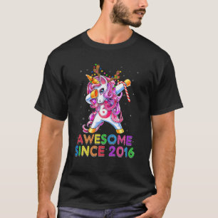 6 Years Old Unicorn Dabbing 6Th Birthday Girl Unic T-Shirt