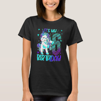 6 Years Old Unicorn Flossing 6th Birthday Girl Uni T-Shirt