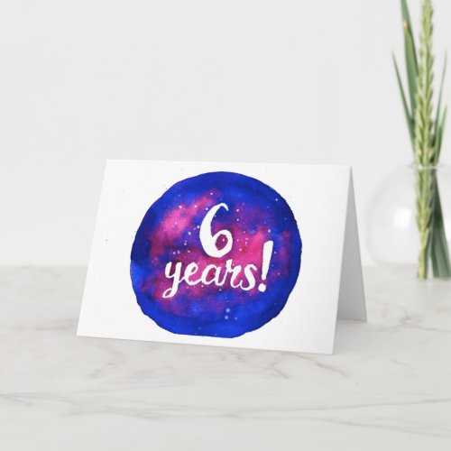 6 Years Sobriety Birthday Card