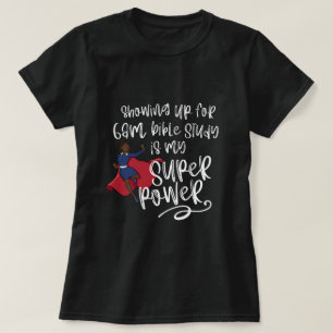 6am SISTER SUPER POWER (Dark Skin) Black Short T-Shirt