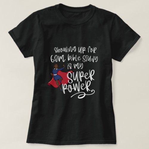 6am SISTER SUPER POWER Dark Skin Black Short  T_Shirt