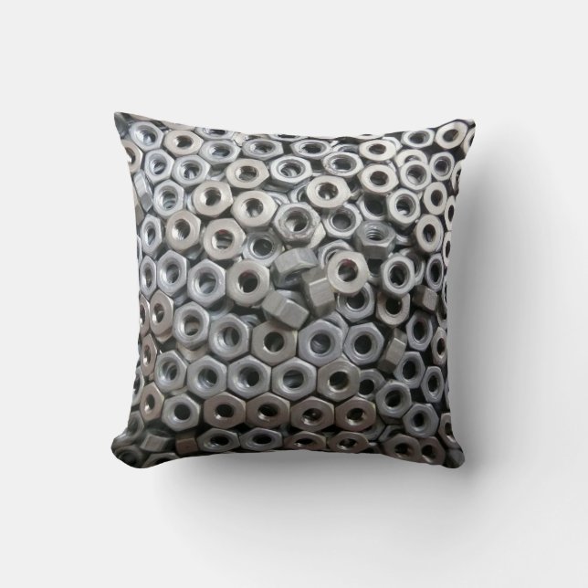 6BA Nuts. Throw Pillow (Front)