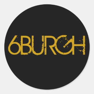 6BURGH CLASSIC ROUND STICKER