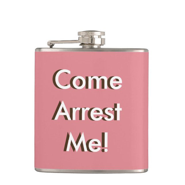 6oz. stainless steel flask-hip on-the-go accessory flask (Front)