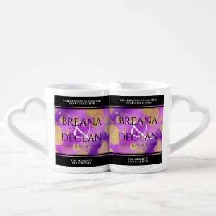 6th 33rd 47th 48th Amethyst Wedding Anniversary Coffee Mug Set