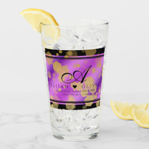 6th 33rd 47th 48th Amethyst Wedding Anniversary Glass