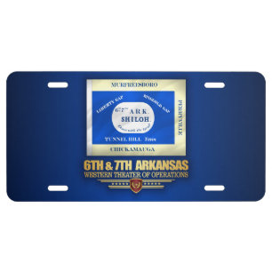 6th & 7th Arkansas Infantry (consolidated) License Plate