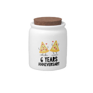 6th Anniversary 6 Years Candy Jar