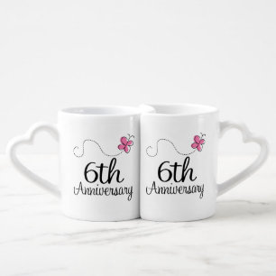 6th Anniversary Couples Mugs