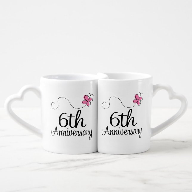 6th Anniversary Couples Mugs (Front Nesting)