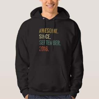 6th Birthday 6 Year Old Awesome Since September 20 Hoodie
