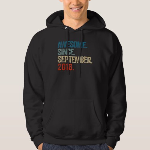 6th Birthday  6 Year Old Awesome Since September 2 Hoodie