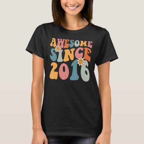 6th Birthday Awesome Since 2016 6 Years Old Boy Gi T_Shirt