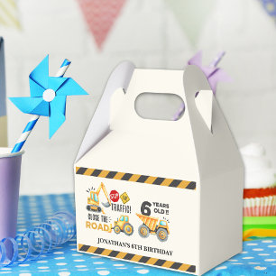 6th birthday boy construction truck favor boxes