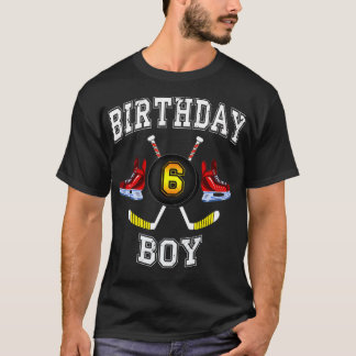6th Birthday Boy Ice Hockey 6 years old kid T-Shirt