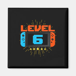 6th Birthday Boy Level 6 Unlocked Video Game 6 Yea Magnet
