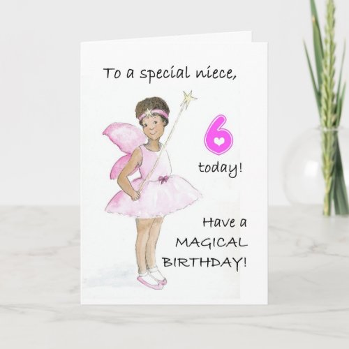 6th Birthday Card for Niece
