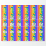 [ Thumbnail: 6th Birthday: Colorful, Fun Rainbow Pattern # 6 Wrapping Paper ]