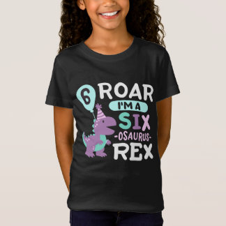 6th Birthday Dinosaur T Rex T-Shirt