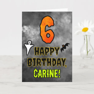 6th Birthday: Eerie Halloween Theme + Custom Name Card