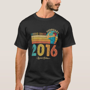 6Th Birthday February 2016 Legend Since 2016 6 Yea T-Shirt
