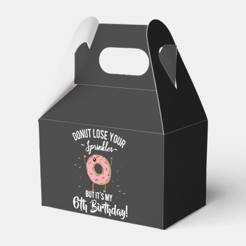 6th Birthday Funny Donut Sixth Bday Party Favor Boxes