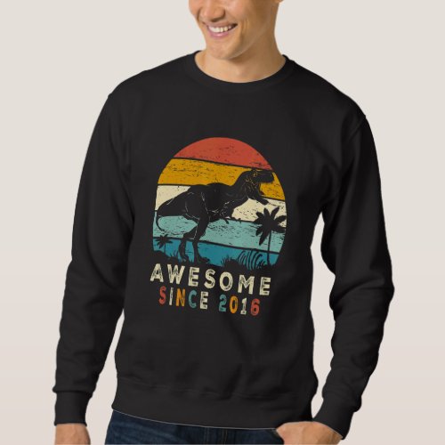 6th Birthday Gifts Dinosaur 6 Year Old Awesome Sin Sweatshirt