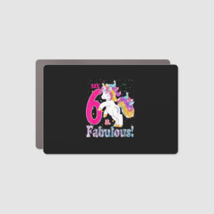 6th Birthday Girls Gift T-Shirt Car Magnet
