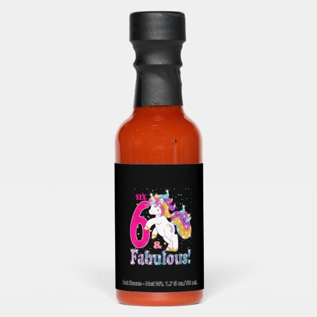 6th Birthday Girls Gift T-Shirt Hot Sauces (Front)