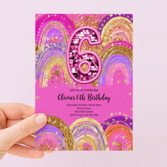 6th Birthday Girls Invitation (Creator Uploaded)