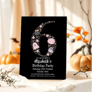 6th Birthday Halloween Invitation