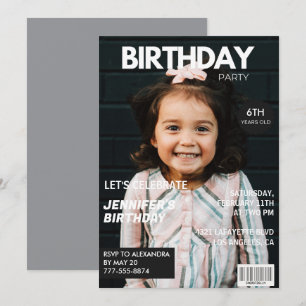 6th birthday invitations for her Magazine Cover