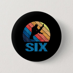 6th Birthday Karate Fighter 6 Year Old Girls Boys Button