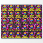 [ Thumbnail: 6th Birthday: Loving Hearts Pattern, Rainbow # 6 Wrapping Paper ]