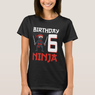 6th Birthday Ninja I'm 6 Years Old Funny Ninja Bda T-Shirt