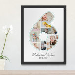 6th Birthday Number 6 Photo Collage Kids Nursery Poster<br><div class="desc">Decorate your nursery with this custom photo collage poster. This wall décor combines the charm of your little one's precious moments with an adorable design that will captivate both children and adults alike. Our user-friendly design tool allows you to upload your photos with ease, enabling you to create a personalized...</div>
