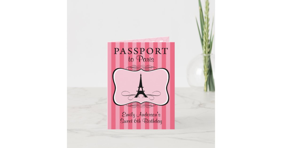 6th Birthday Passport Invitation | Zazzle