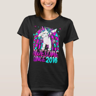 6th Birthday Rainbow 6 Year Old Dabbing Unicorn Gi T-Shirt