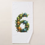 6th Birthday Sea Turtle Tortoise Theme Party 6 Yea Bath Towel