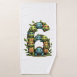 6th Birthday Sea Turtle Tortoise Theme Party 6 Yea Bath Towel