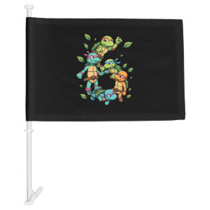 6th Birthday Sea Turtle Tortoise Theme Party 6 Yea Car Flag