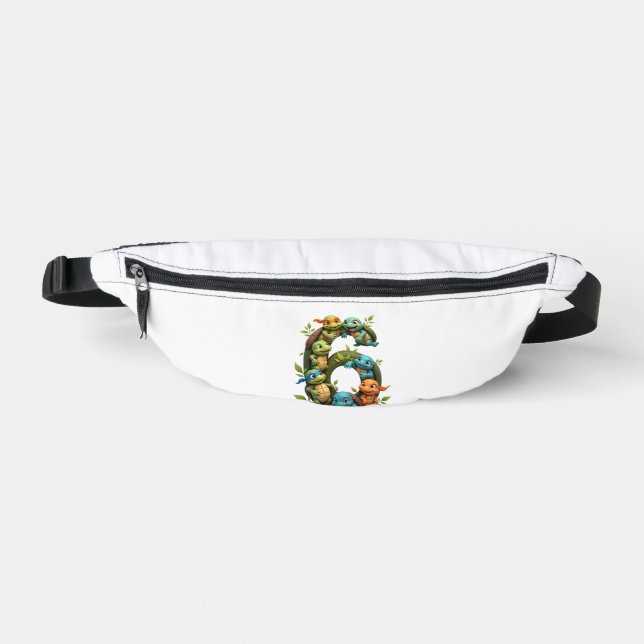 6th Birthday Sea Turtle Tortoise Theme Party 6 Yea Fanny Pack (Front)